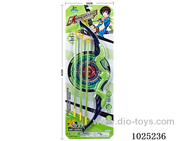 Bow and arrow set in blister card