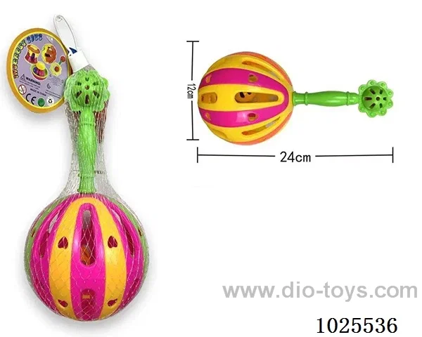 rattle ball  12cm  in net bag