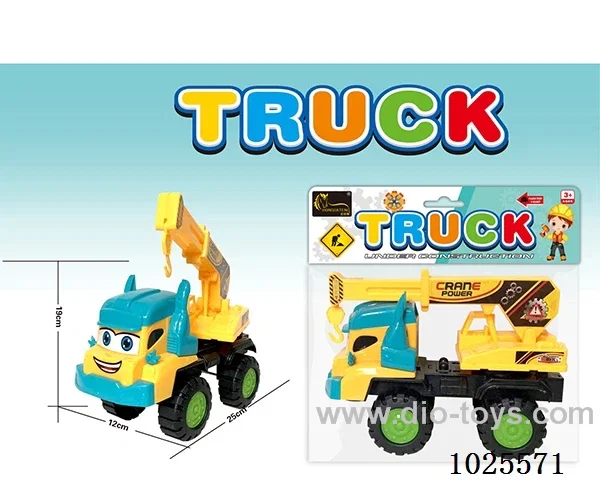 Engineering vehicle in PVC bag with header