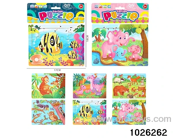 Wooden puzzle in PP bag with header