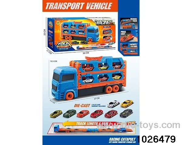 Ejector folding track set in color box