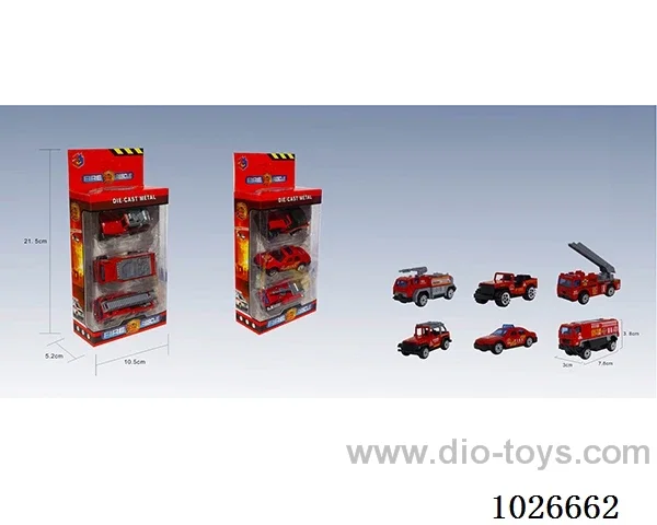 free wheel alloy car 3pcs 6sets mixed loading in window box