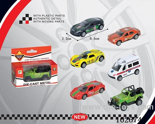 1:50 alloy car(could open the door)6sets&6color mixed loading in window box