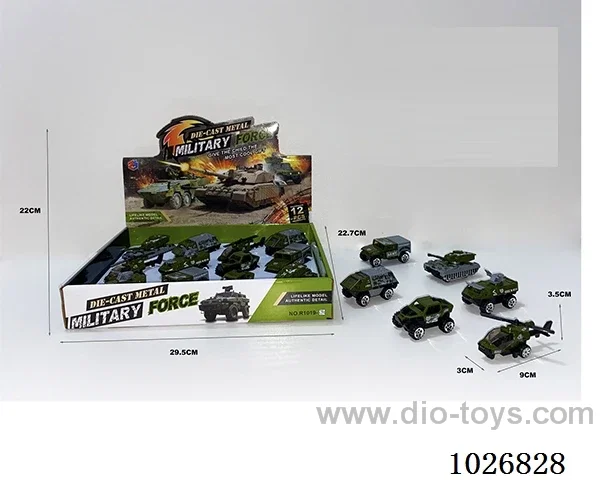 12pcs 1:55 free wheel alloy car 6sets mixed loading in display box