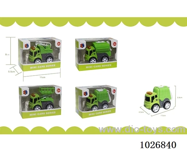 friction alloy car 4sets mixed loading in window box