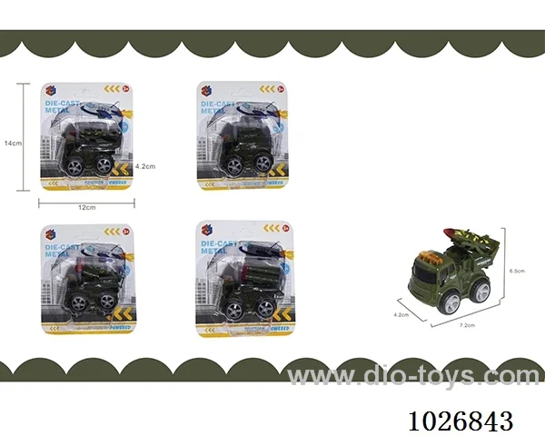 friction alloy car 4sets mixed loading in blister card