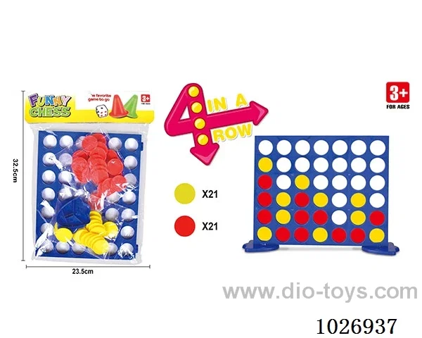 Four consecutive chess in poly bag header