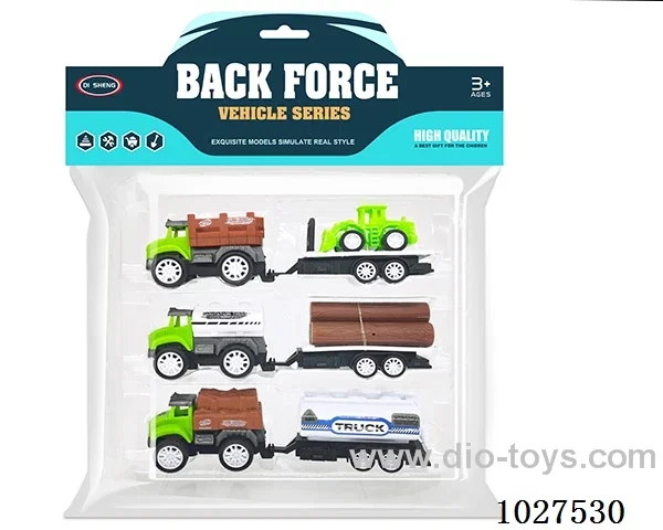 pull back car in PP bag with header