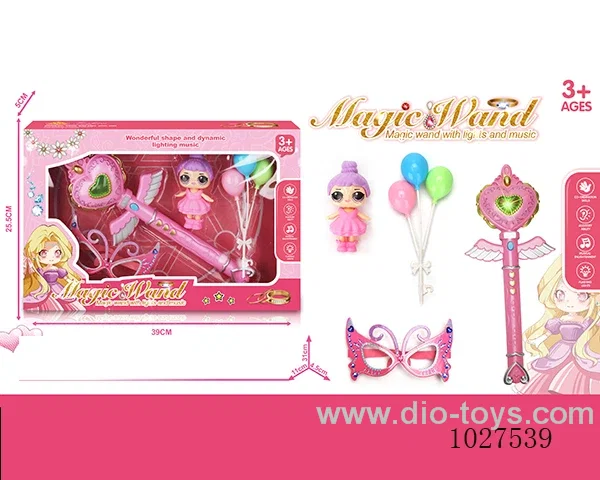 magic stick with music &doll not inclued battery in window box