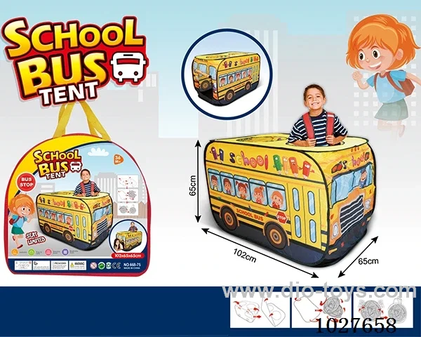 SCHOOL BUS TENT  in PVC hang bag