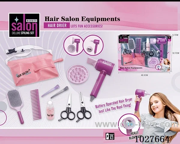 BARBER SALON SET HAIR DRYER  in window box