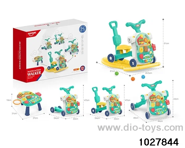 5 in 1 hand push rocking car in color box
