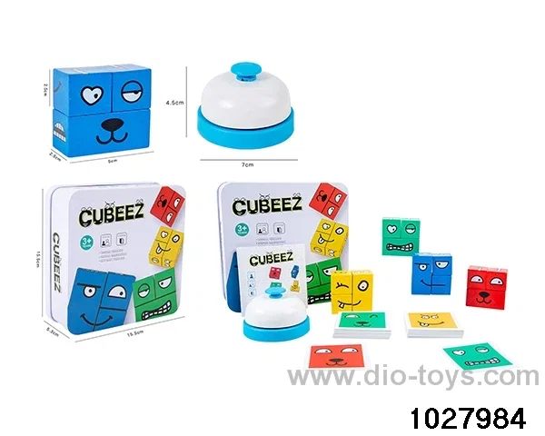 Wooden face-changing blocks in box