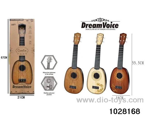 21 inch wood grain guitar in window box