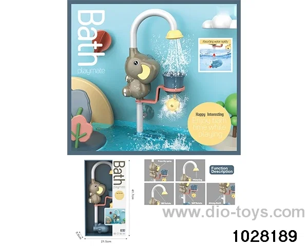 Bathroom elephant play shower in window box