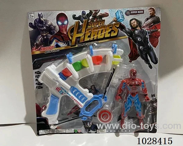 Spider-man + Catapult Bow  with double flashing lights inclued battery in blister