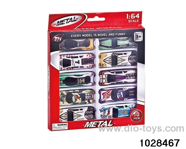 Iron axle wheel tin car in 10pcs window box