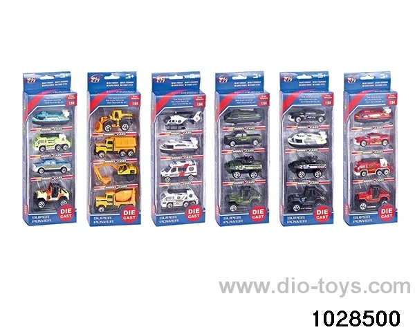 1:64 alloy car in 4pcs window box