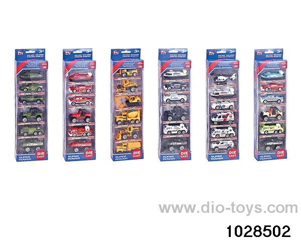 1:64 alloy car in 6pcs window box
