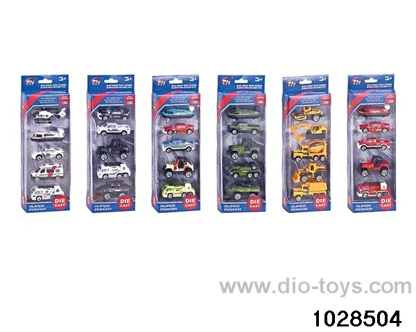 1:64 alloy car in 5pcs window box