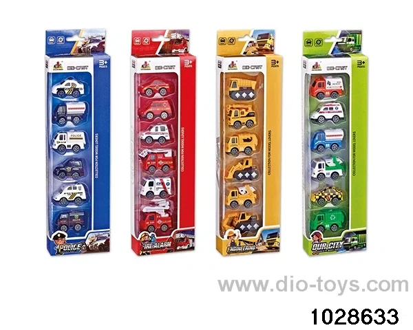 Mini alloy car in 6pcs window box