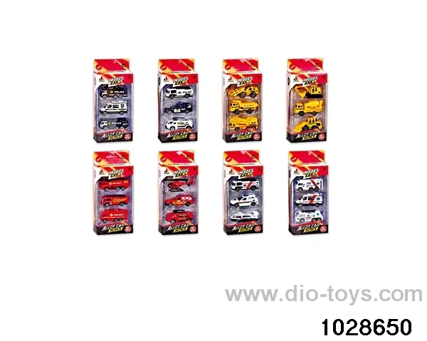 Alloy cars in 3pcs window box