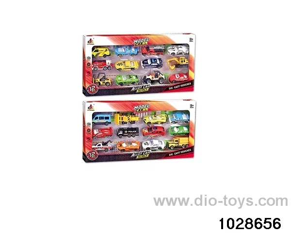 Alloy car combinations in 12pcs window box