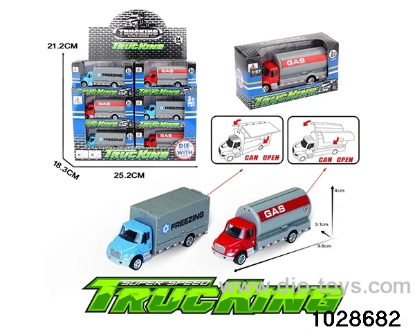 1:87 small tank small cargo trailer in display box