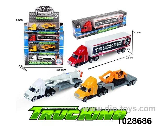 1:87 American-style tractor-trailer in display box