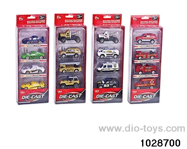 Alloy cars in 4pcs PVC box