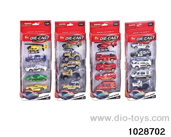 Alloy cars in 5pcs window box