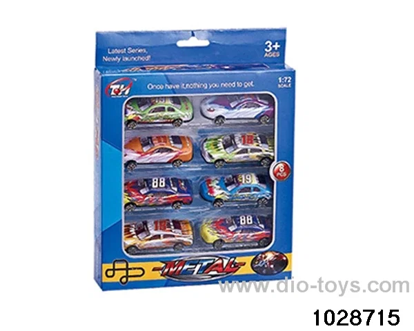 Tin car in 8pcs window box
