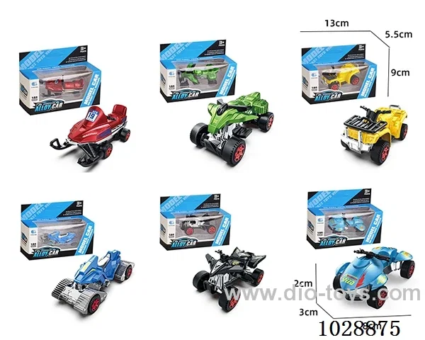 1:64 Sliding alloy car 6 sets mixed loading in window box