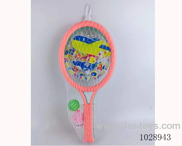 racket in With card head in net bag