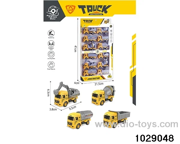 12pcs Back to the force engineering car mixed