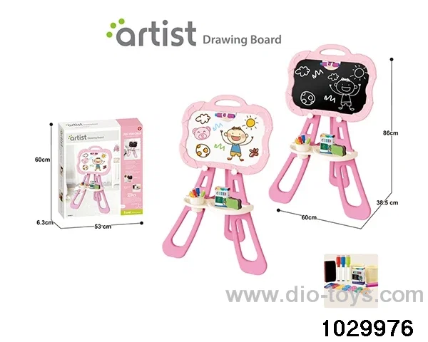 Magnetic double-sided drawing board in color box