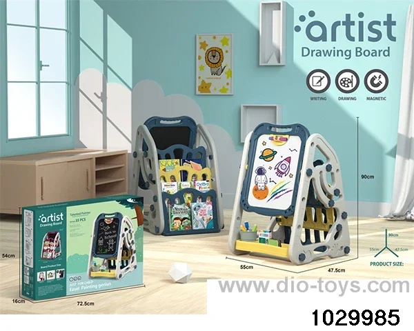 Double-sided drawing board in color box