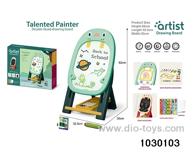 Double-sided drawing board in color box