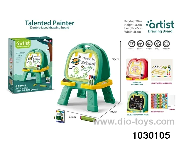 Multifunctional drawing board in color box