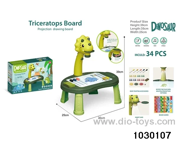 Dinosaur projection board in color box