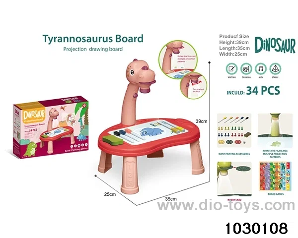 Dinosaur projection board in color box