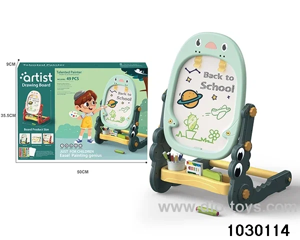 Folding magnetic drawing board in color box