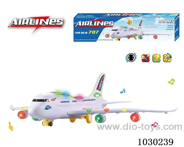 electric universal airplane with light& music  without battery