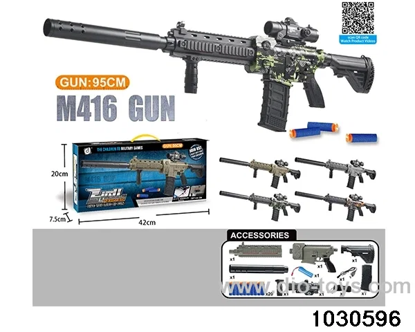 Electric repeating soft bullet gun in color box