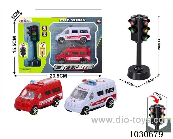 Sound and light traffic lights &car include battery