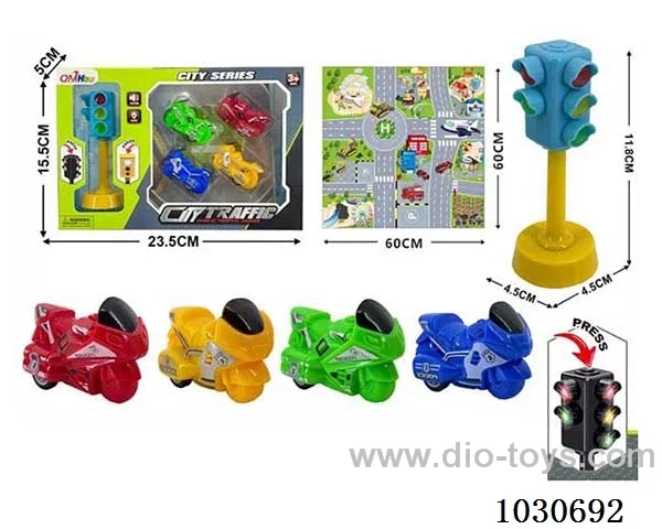 Sound and light traffic lights &car include battery