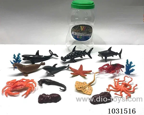 11pcs animals 6 inch in Barrel