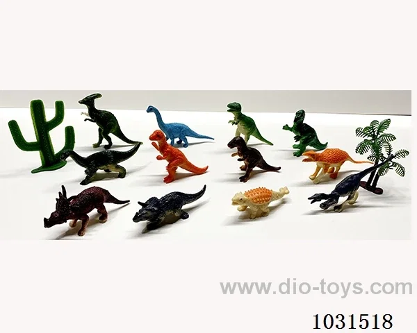 12pcs dinosaur set 4 inch in PP bag with header