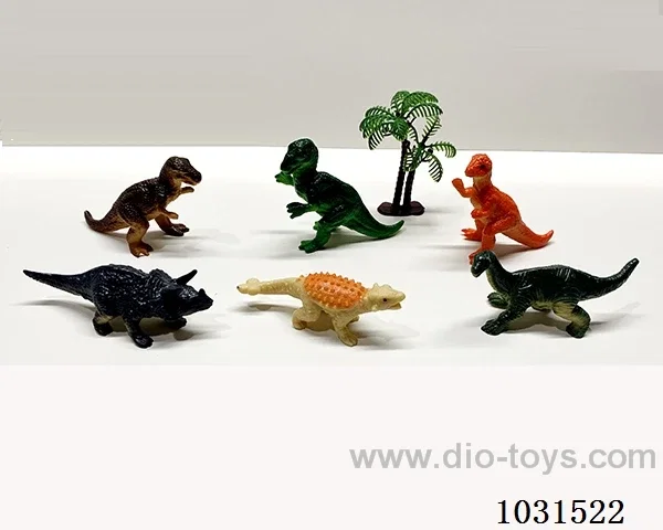 6pcs dinosaur set 4 inch in PP bag with header