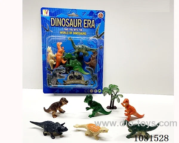 6pcs dinosaur set 4 inch  in blister card